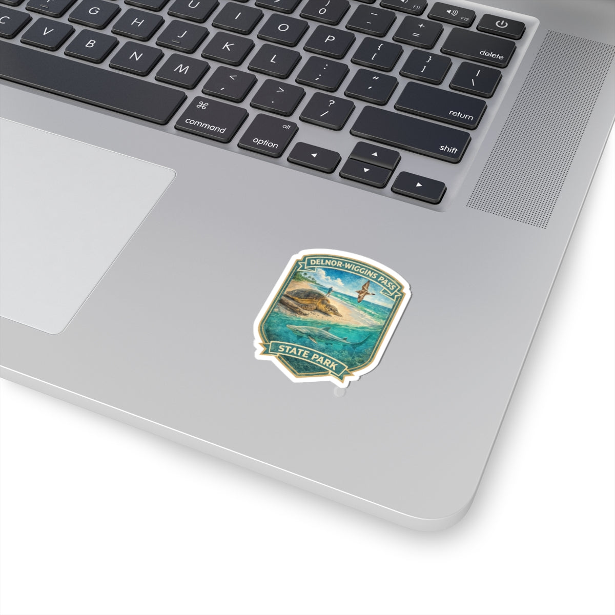 Delnor-Wiggins Pass State Park Sticker — Sea Turtle & Shark Nature Decal
