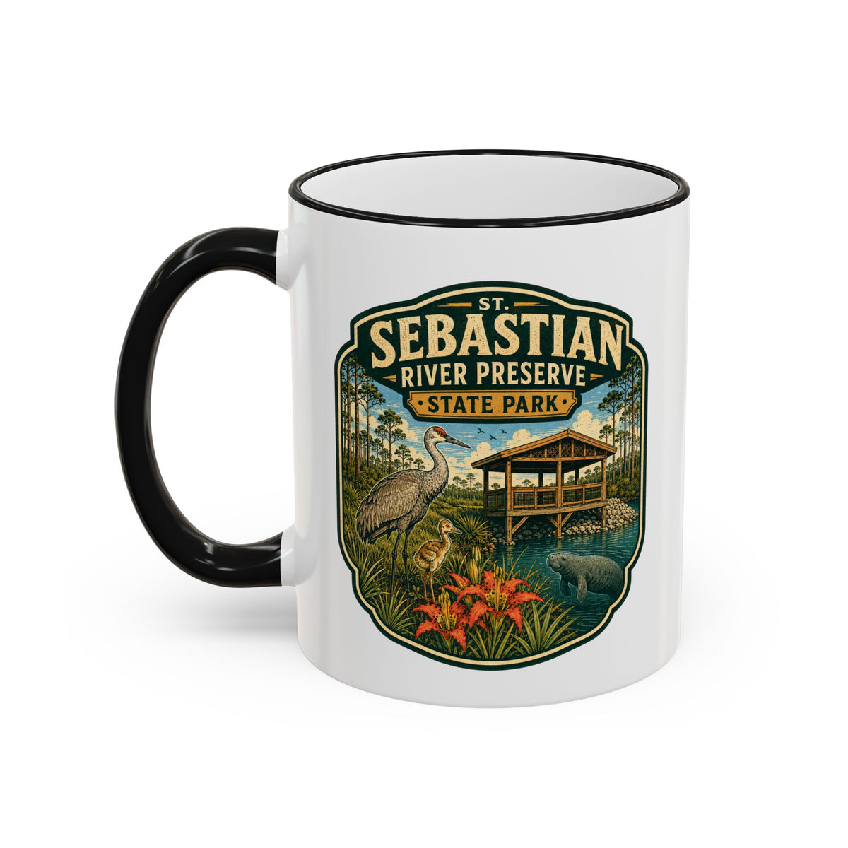 St. Sebastian River Mug — Accent Rim & Handle 11oz/15oz