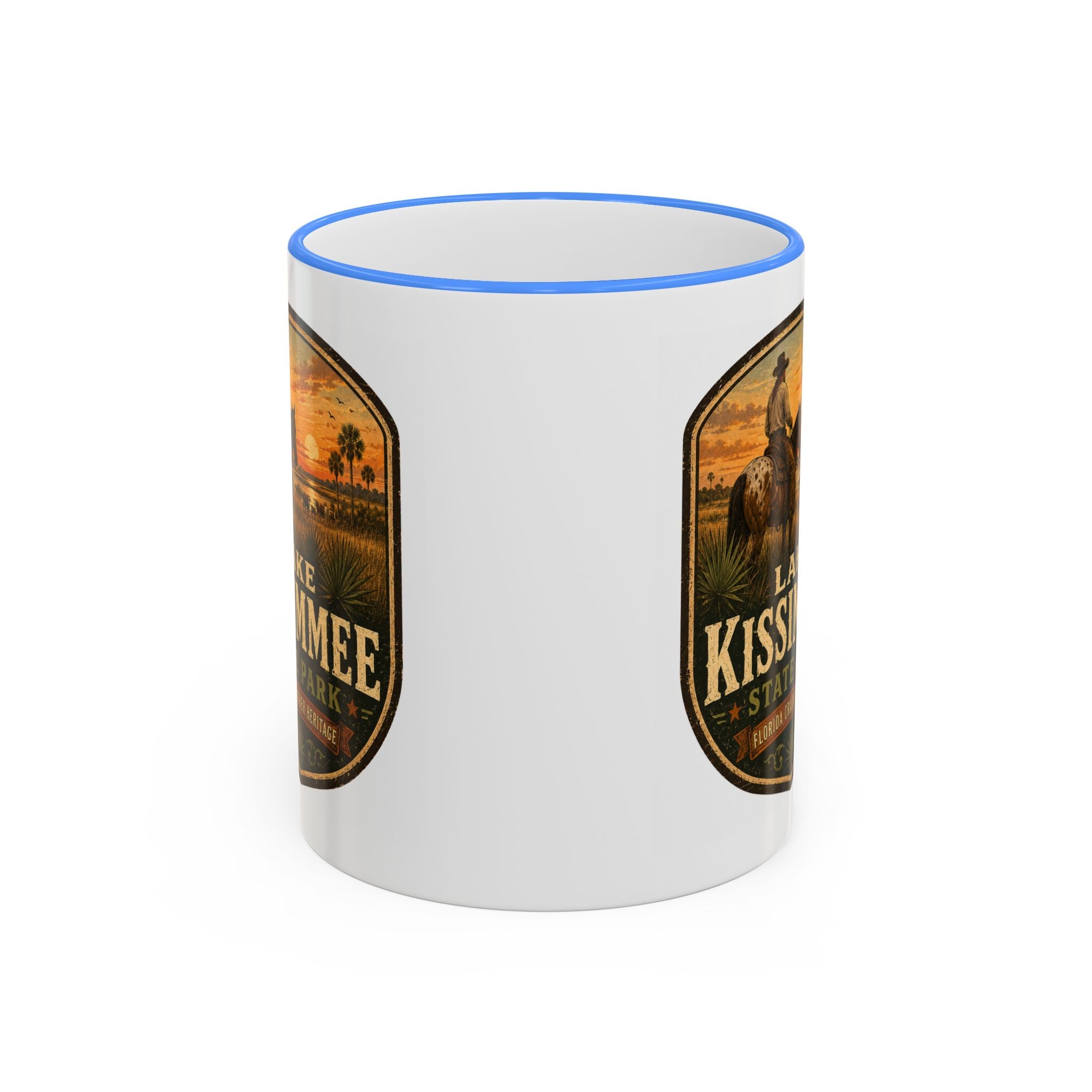 Lake Kissimmee Sunset Mug — Accent Rim & Handle 11oz/15oz