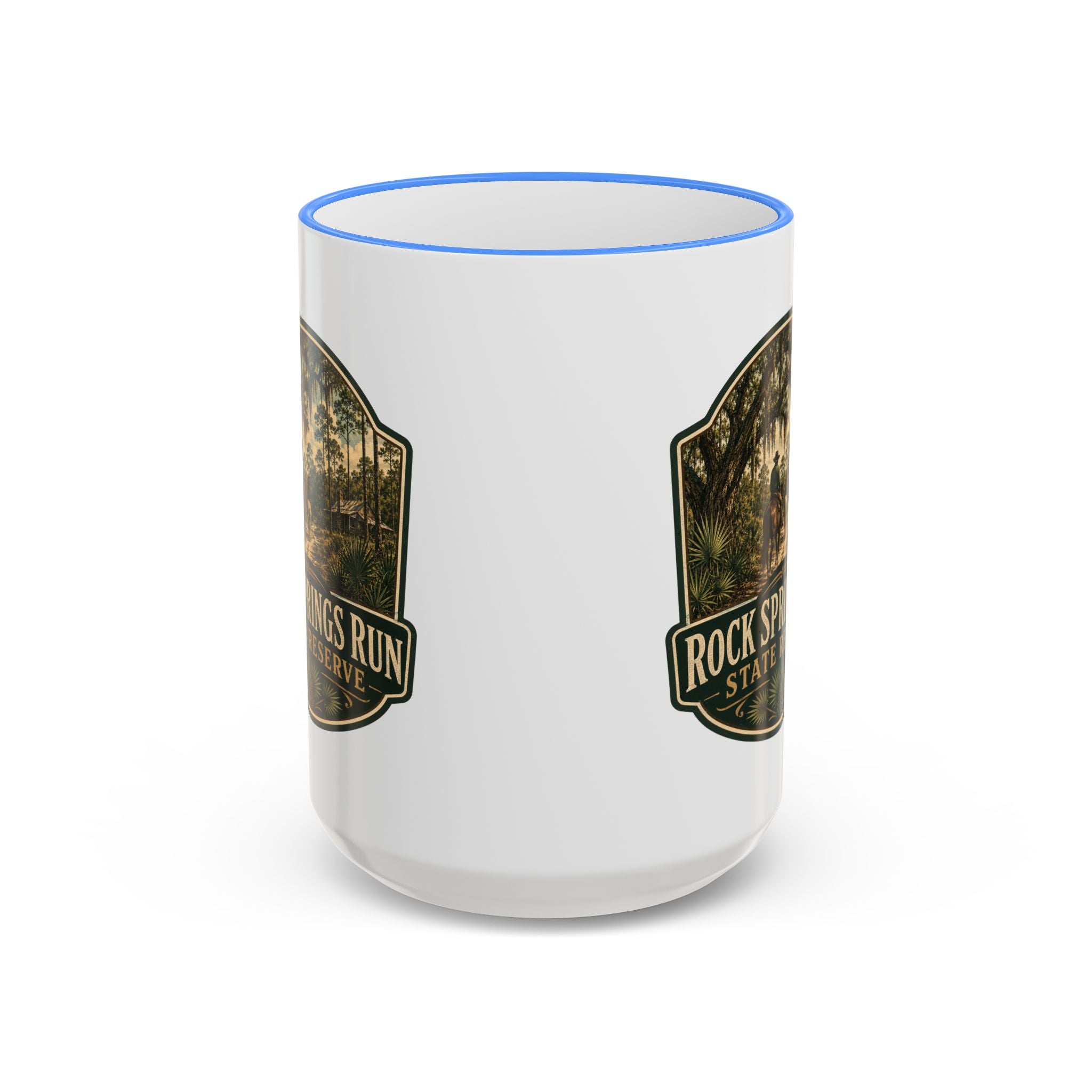 Rock Springs Run Vintage Mug — Accent Rim & Handle 11oz/15oz