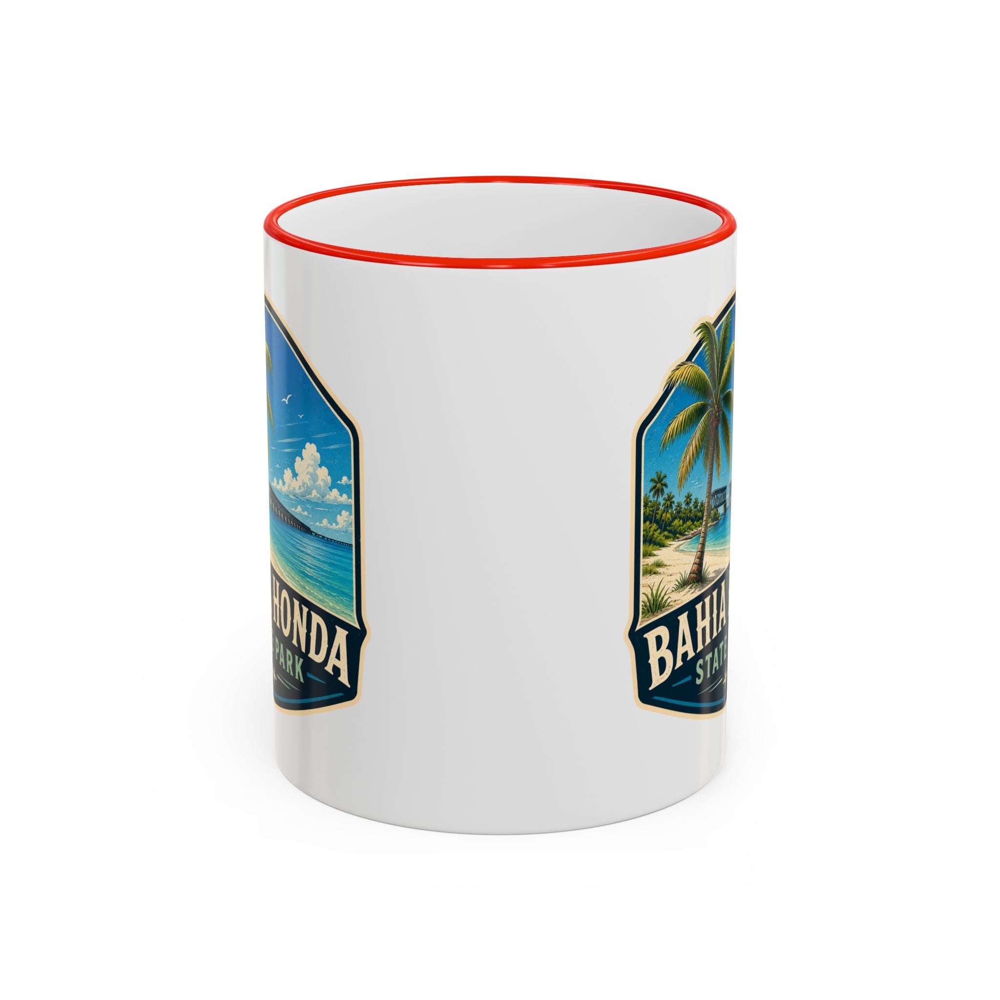 Bahia Honda Vintage Mug — Accent Rim & Handle 11oz/15oz