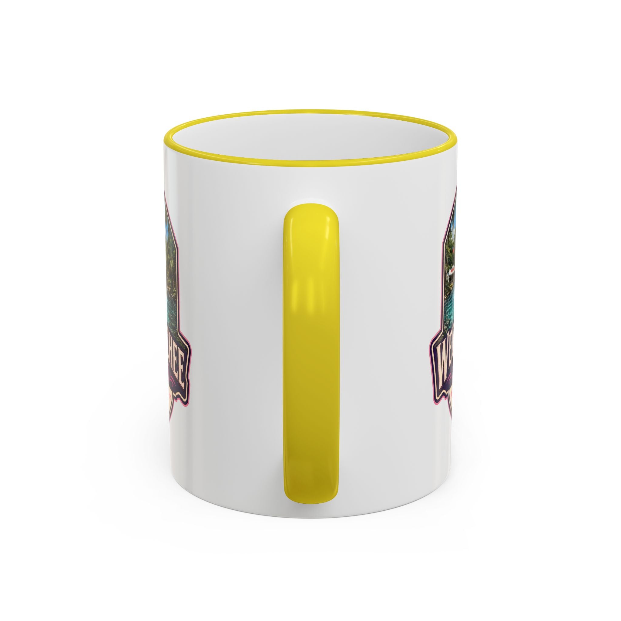Weeki Wachee Vintage Mug Pink — Accent Rim & Handle 11oz/15oz