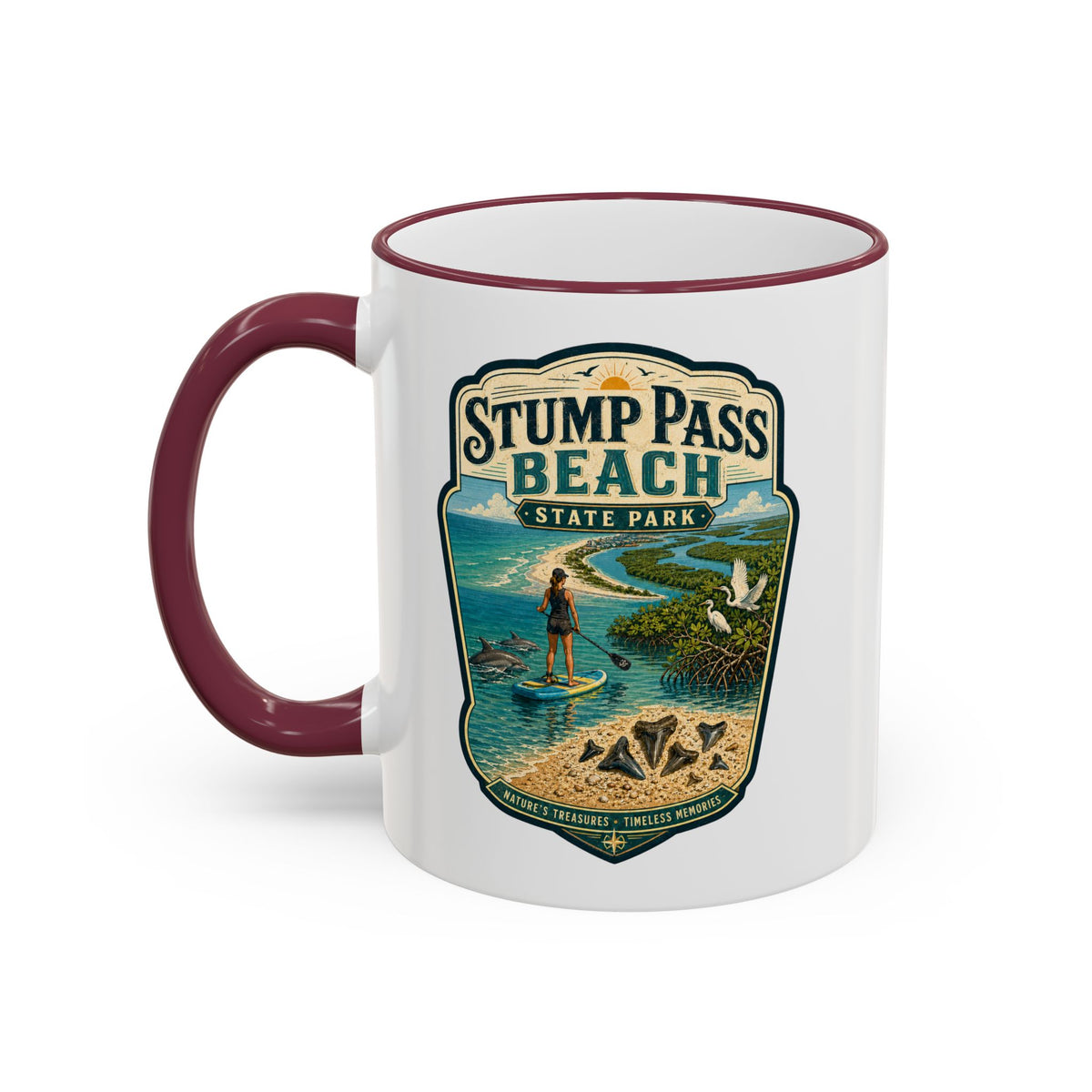 Stump Pass Beach Mug — Accent Rim & Handle 11oz/15oz