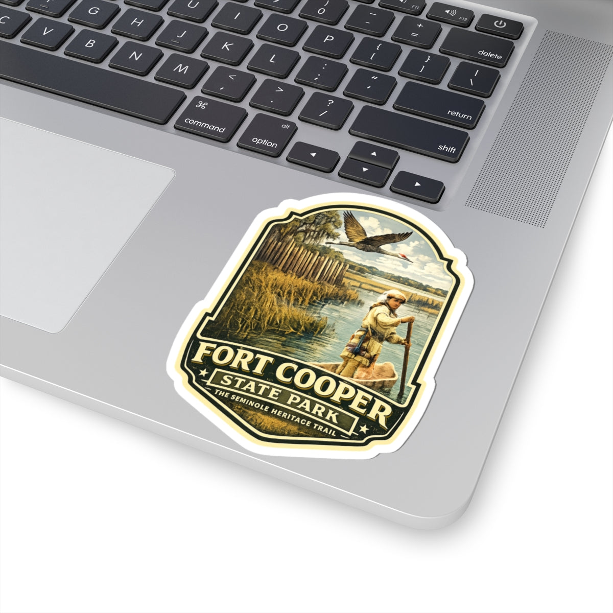 Fort Cooper State Park Vintage Travel Sticker — Kiss-Cut Park Badge
