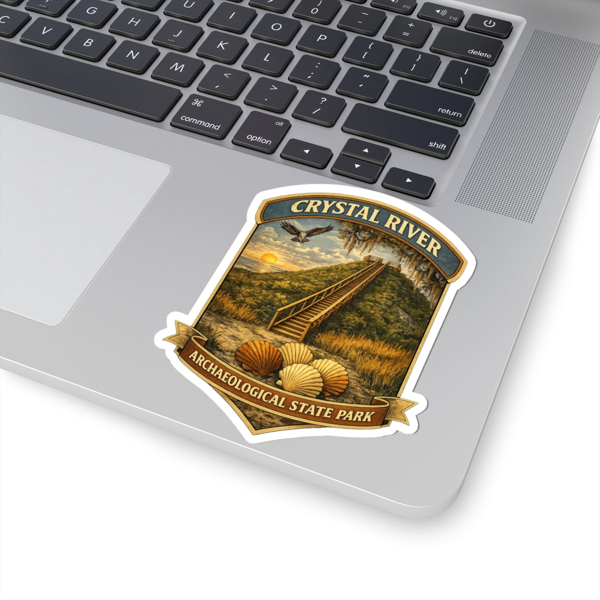 Crystal River Archaeological State Park Sticker – Vintage Nature Badge