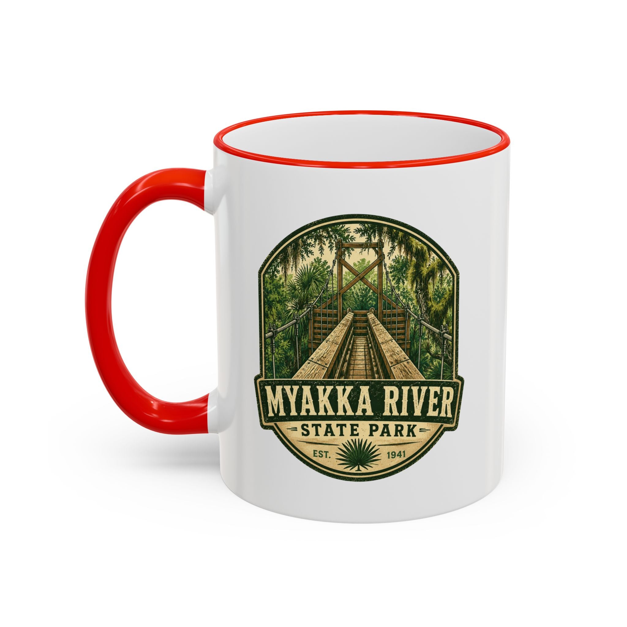 Myakka River Vintage Mug — Accent Rim & Handle 11oz/15oz
