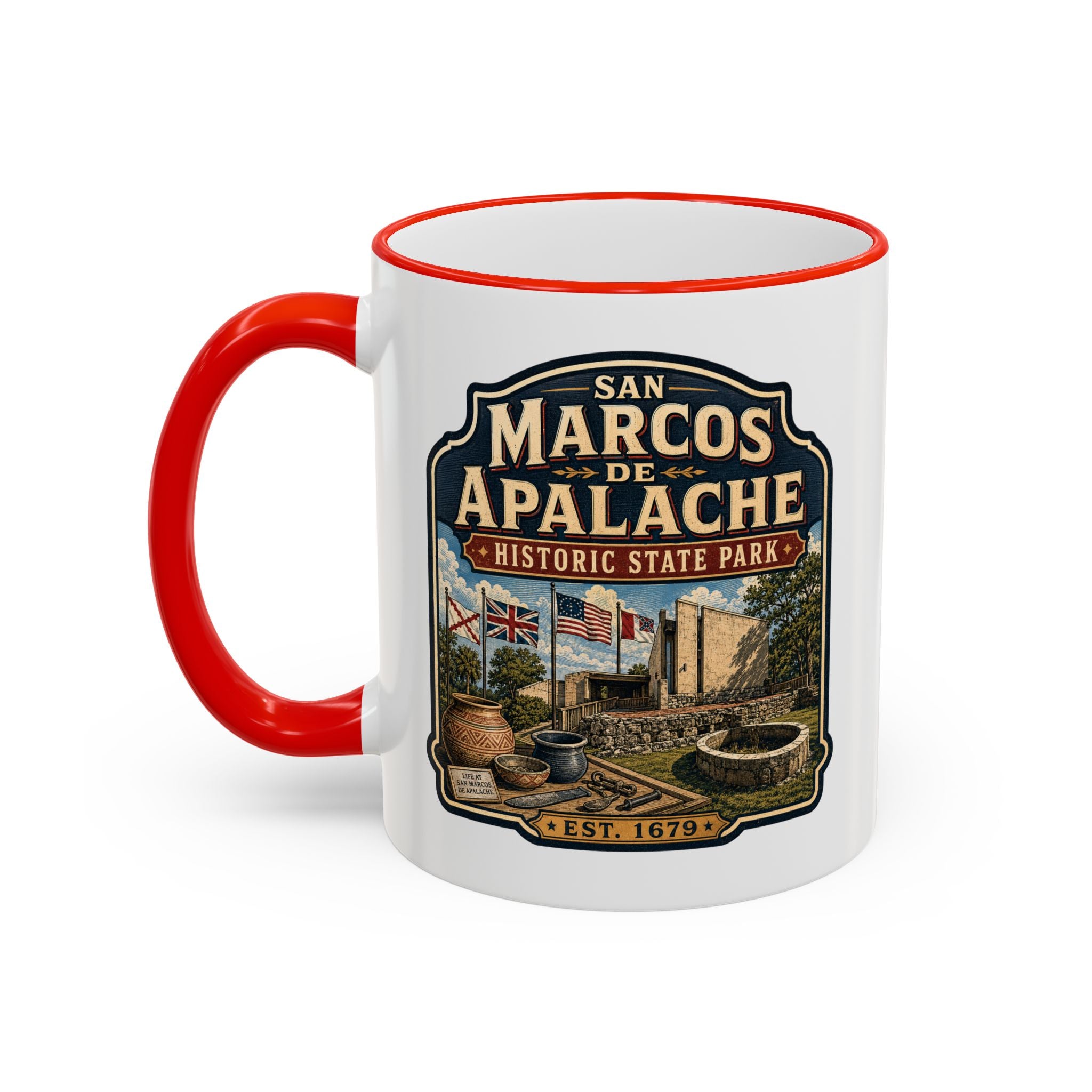San Marcos de Apalache Accent Rim & Handle 11oz/15oz
