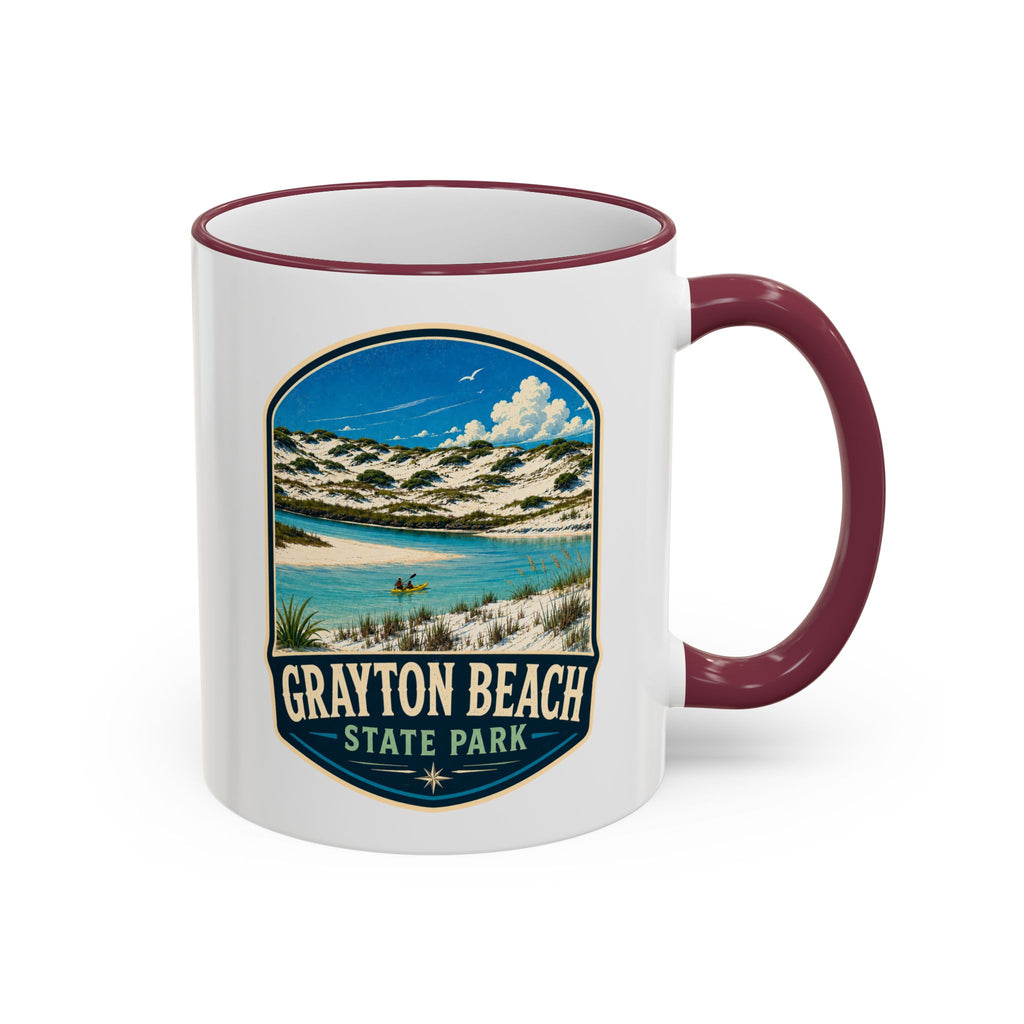 Grayton Beach Vintage Mug — Accent Rim & Handle 11oz/15oz