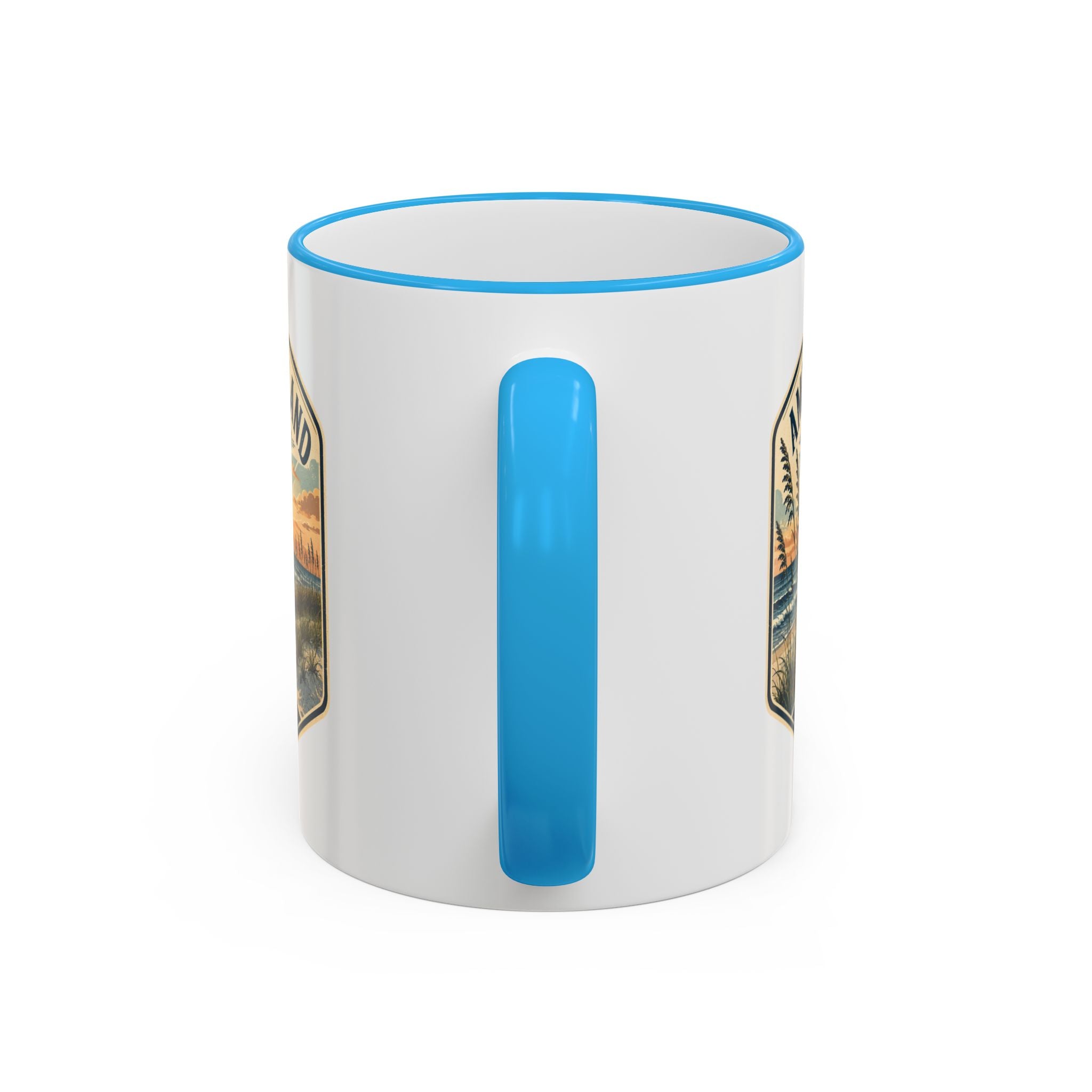 Amelia Island Vintage Mug — Accent Rim & Handle 11oz/15oz
