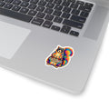 Rainbow Fox Squirrel Kiss-Cut Sticker — Vibrant Colorful Laptop & Water Bottle Decal