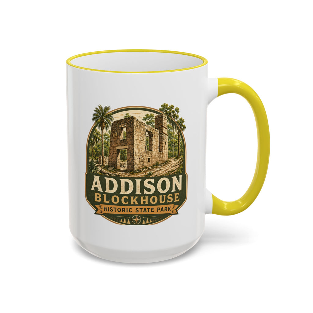 Addison Blockhouse Vintage Mug — Accent Rim & Handle 11oz/15oz