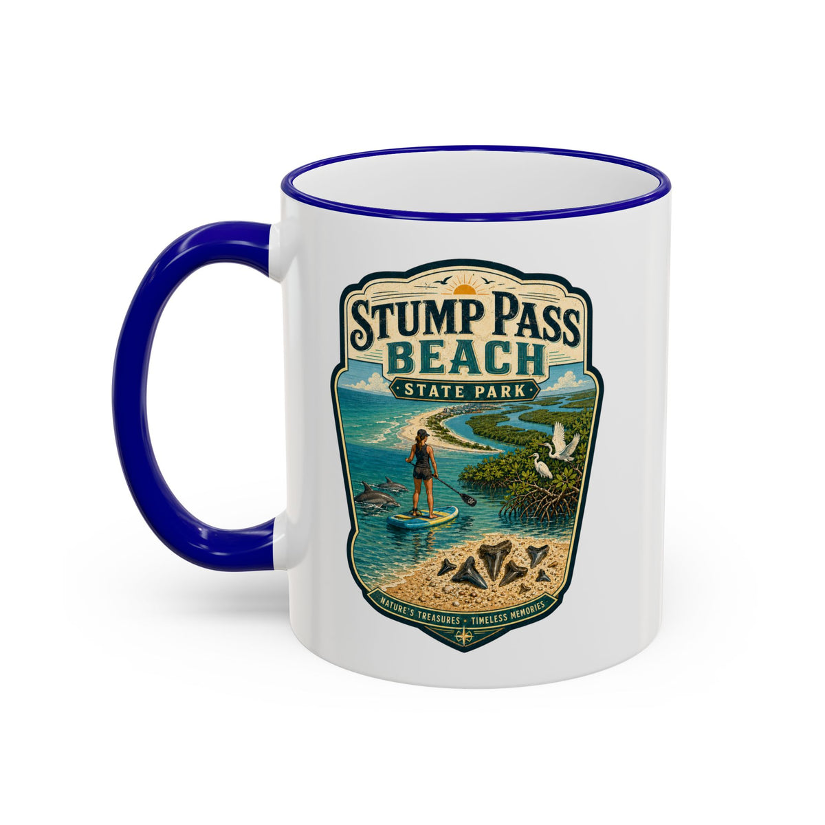 Stump Pass Beach Mug — Accent Rim & Handle 11oz/15oz