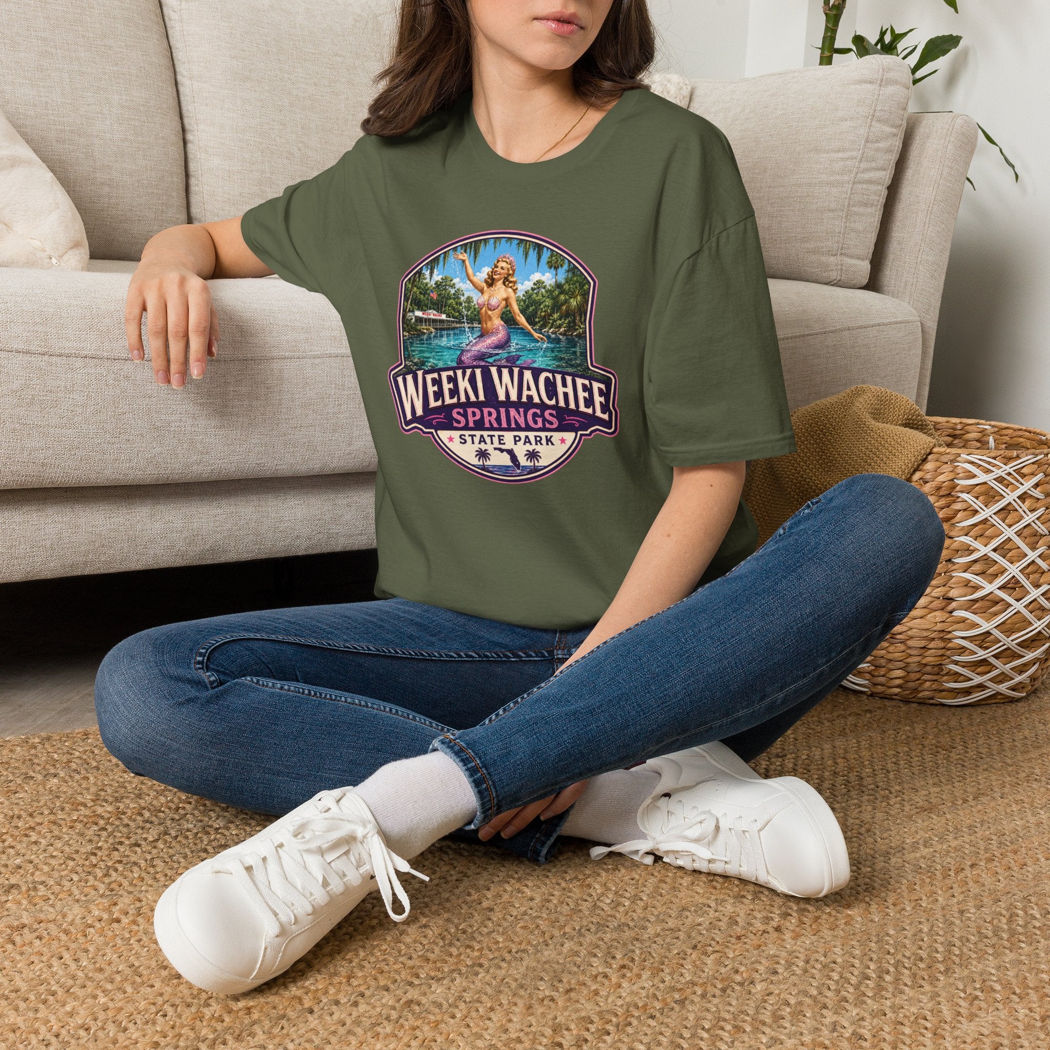 Weeki Wachee Springs — Retro Tee Pink