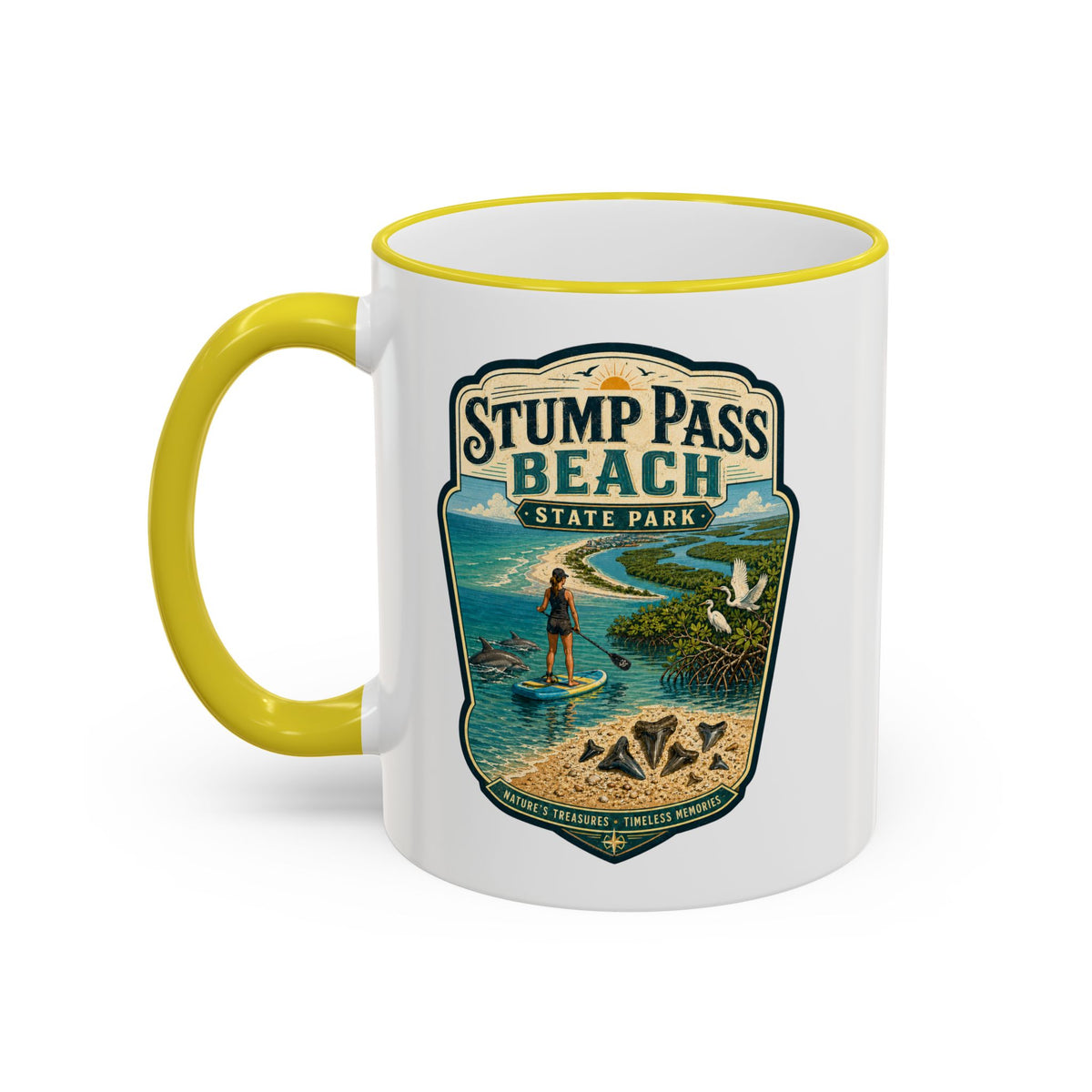 Stump Pass Beach Mug — Accent Rim & Handle 11oz/15oz