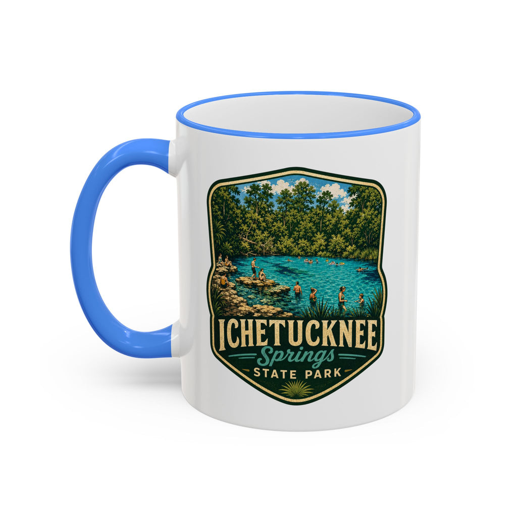 Ichetucknee Springs Vintage Mug — Accent Rim & Handle 11oz/15oz