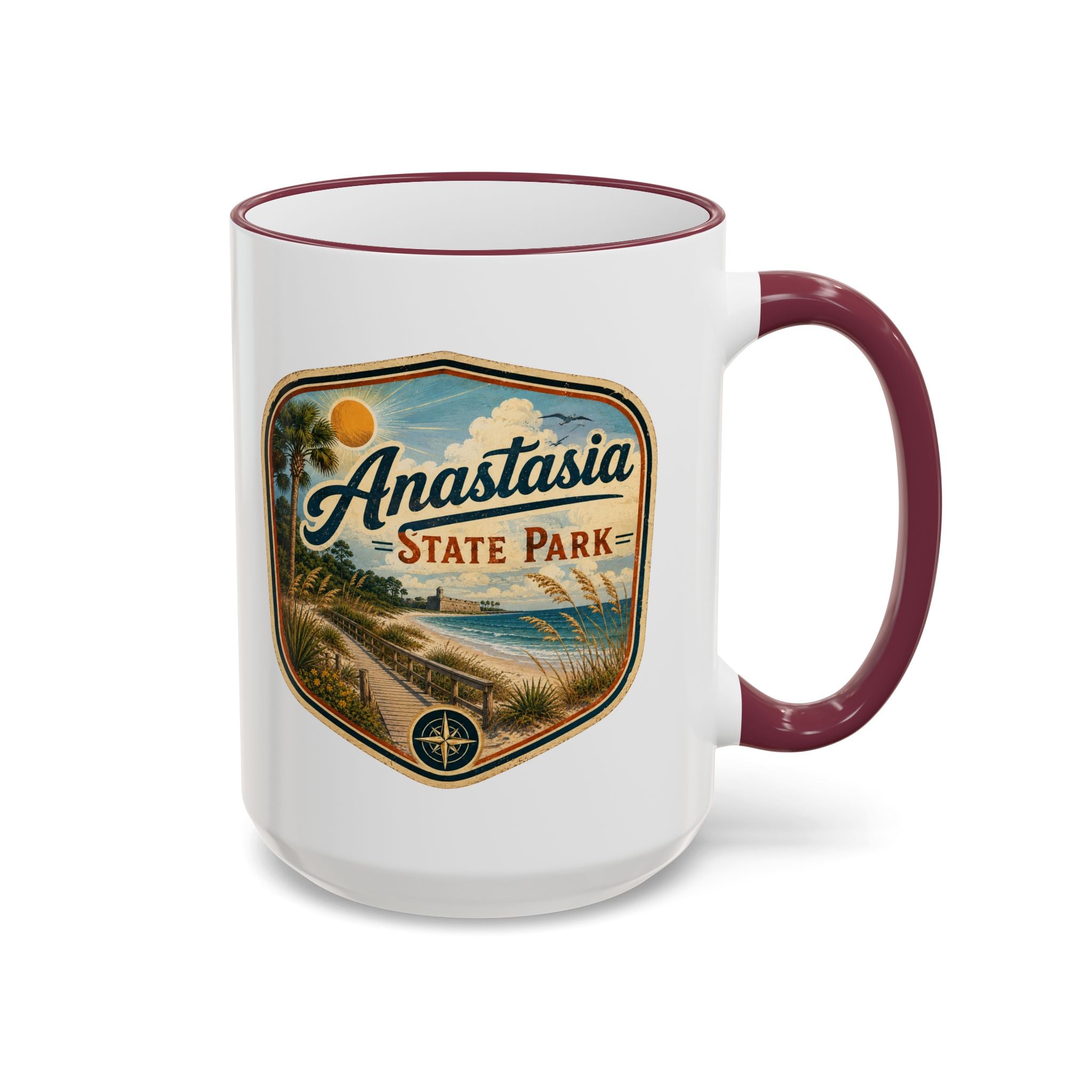 Anastasia Vintage Mug — Accent Rim & Handle 11oz/15oz