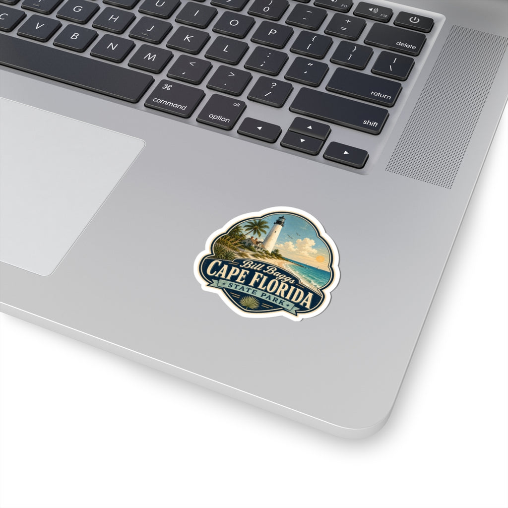 Bill Baggs Cape Florida State Park Lighthouse Sticker – Vintage Beach Travel Decal