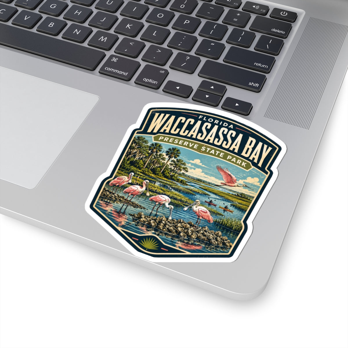 Waccasassa Bay Preserve State Park Sticker — Florida Flamingo Nature Decal