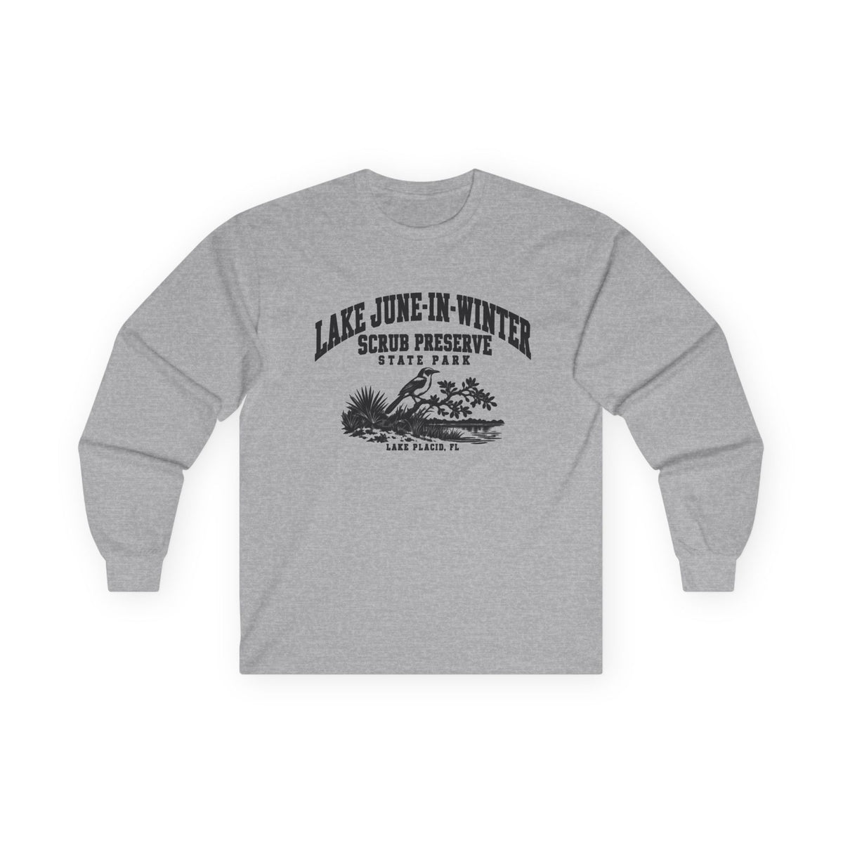 Lake June-in-Winter Scrub Preserve Emblem- Long Sleeve Tee
