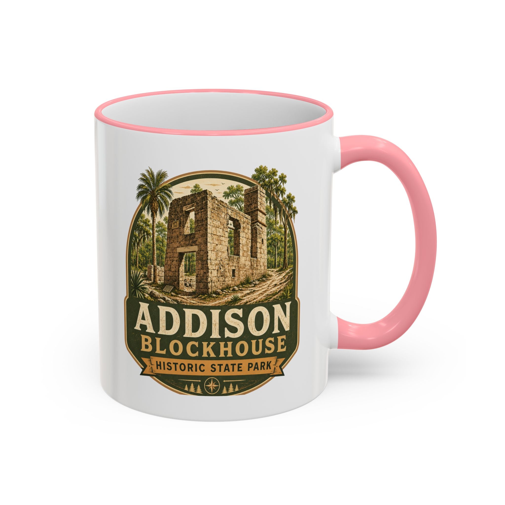 Addison Blockhouse Vintage Mug — Accent Rim & Handle 11oz/15oz