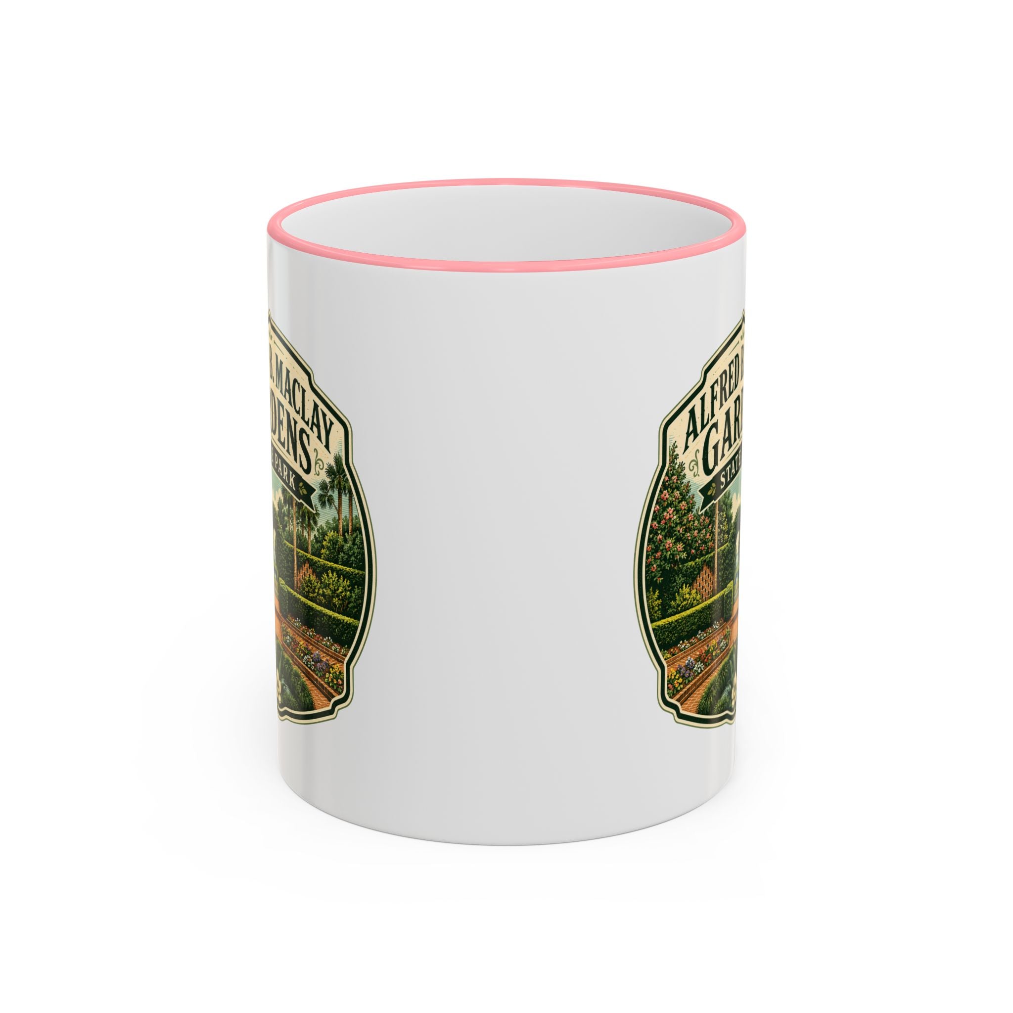 Maclay Gardens Vintage Mug — Accent Rim & Handle 11oz/15oz