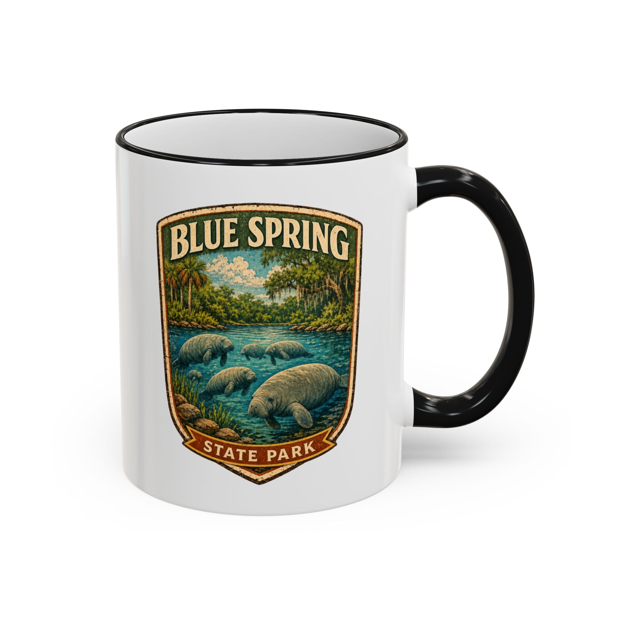 Blue Spring Accent Rim & Handle 11oz/15oz