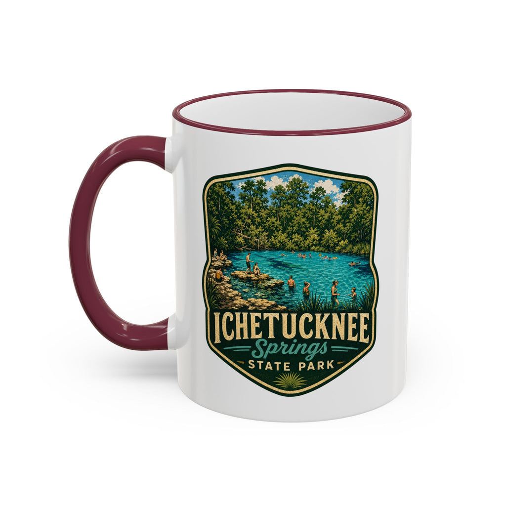 Ichetucknee Springs Vintage Mug — Accent Rim & Handle 11oz/15oz