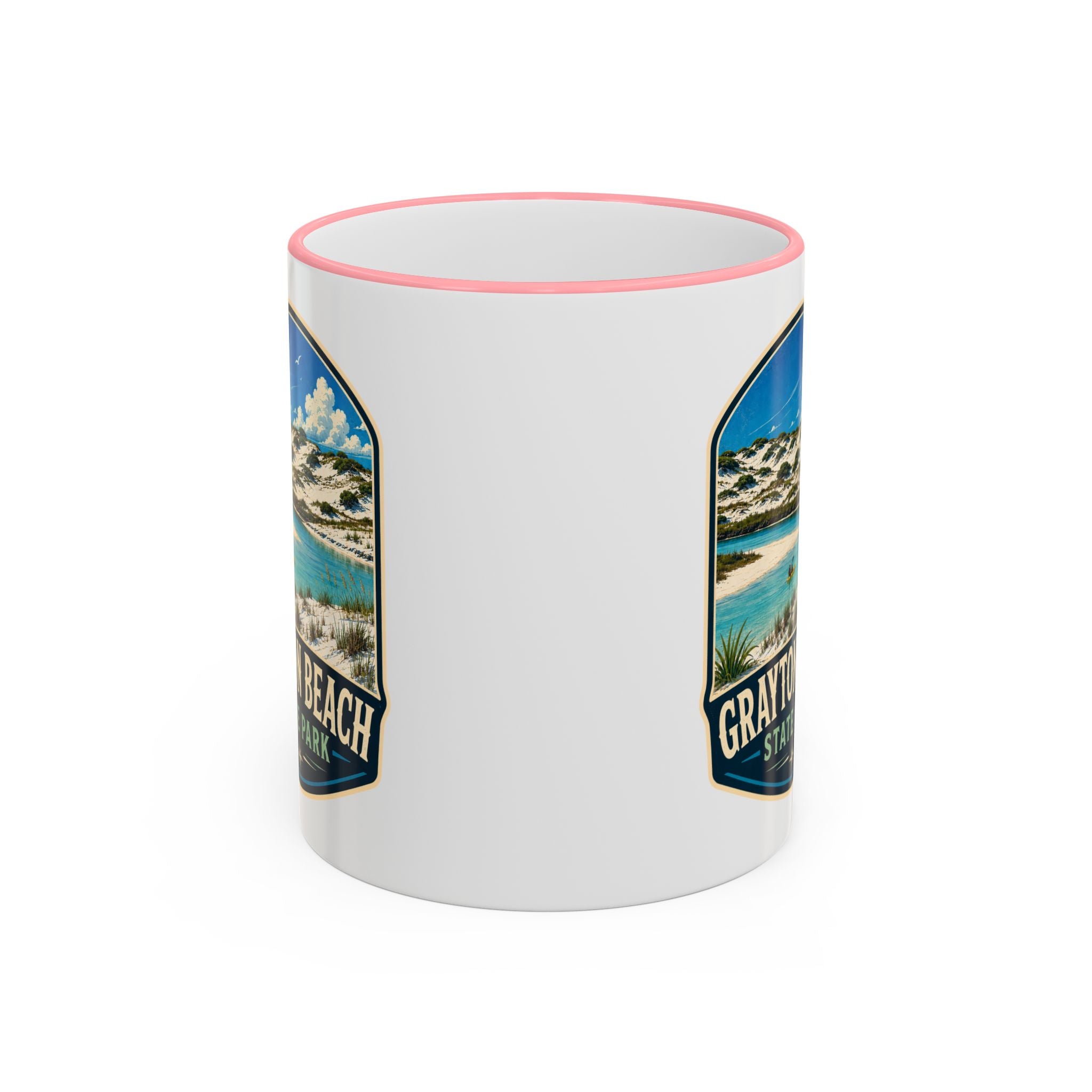 Grayton Beach Vintage Mug — Accent Rim & Handle 11oz/15oz