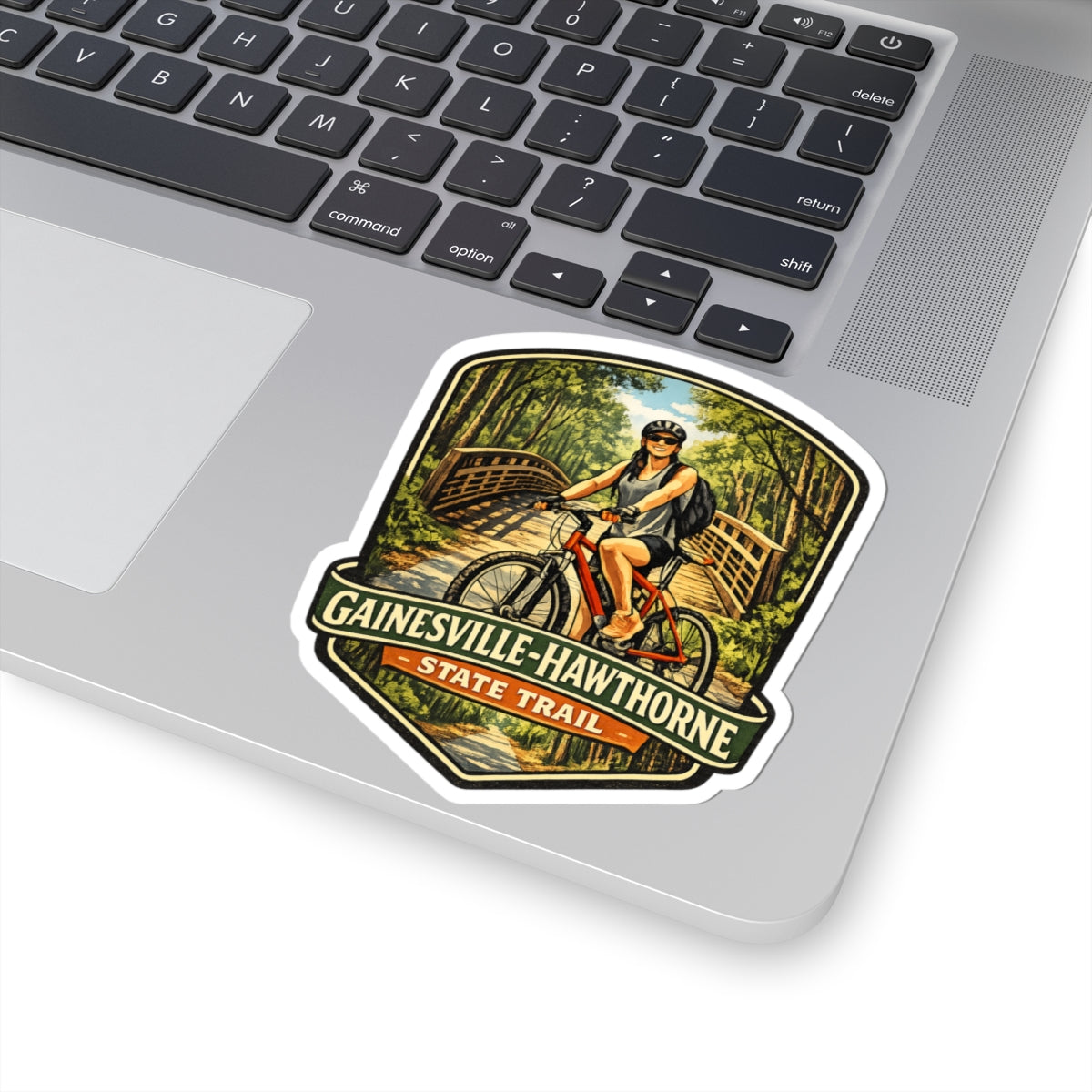 Gainesville-Hawthorne State Trail Bike Sticker — Vinyl Kiss-Cut Outdoor Trail Decal