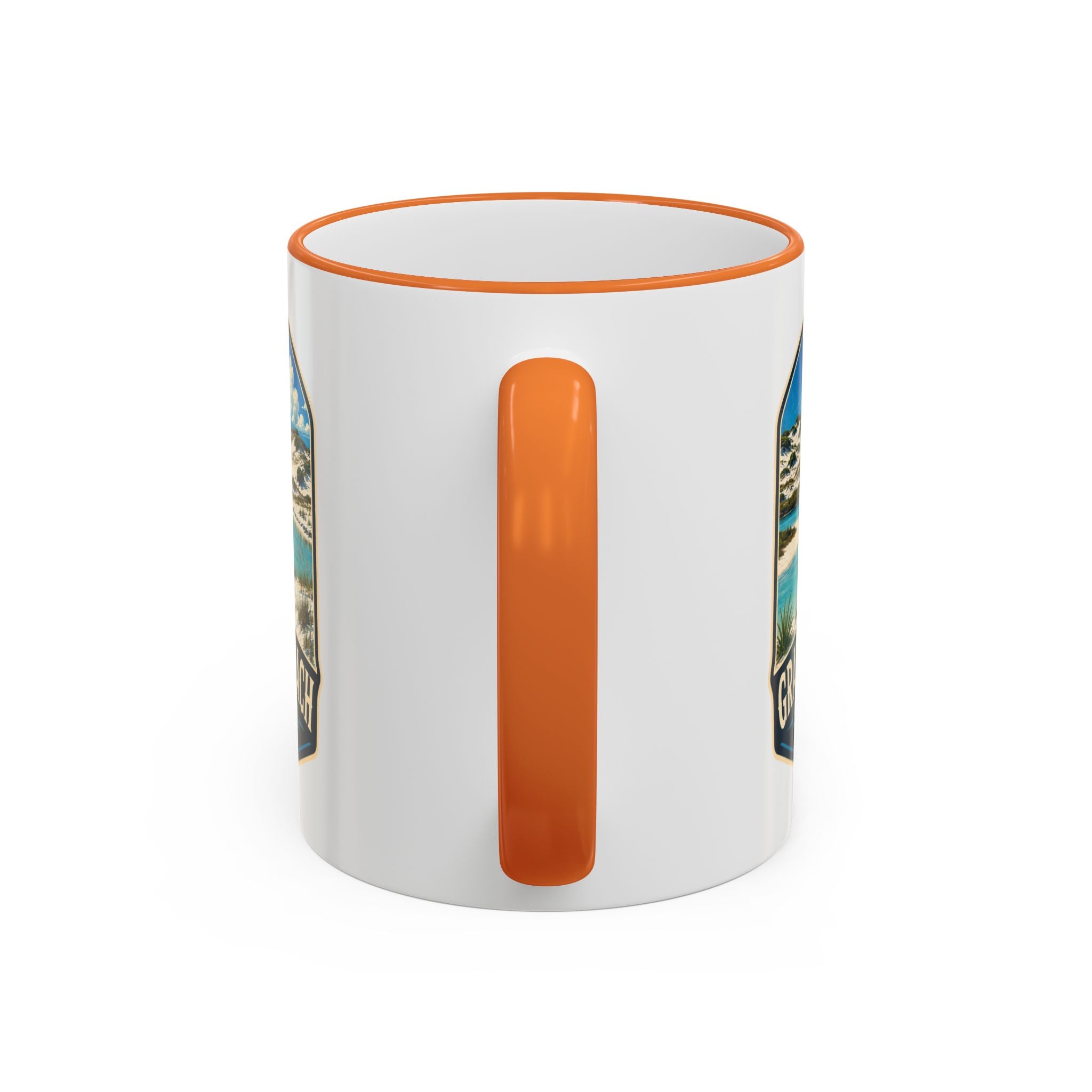 Grayton Beach Vintage Mug — Accent Rim & Handle 11oz/15oz