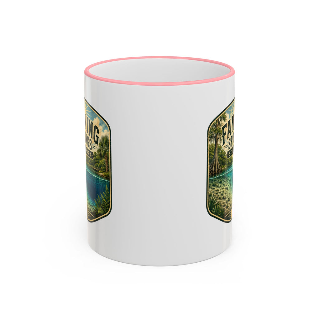 Fanning Springs Vintage Mug — Accent Rim & Handle 11oz/15oz