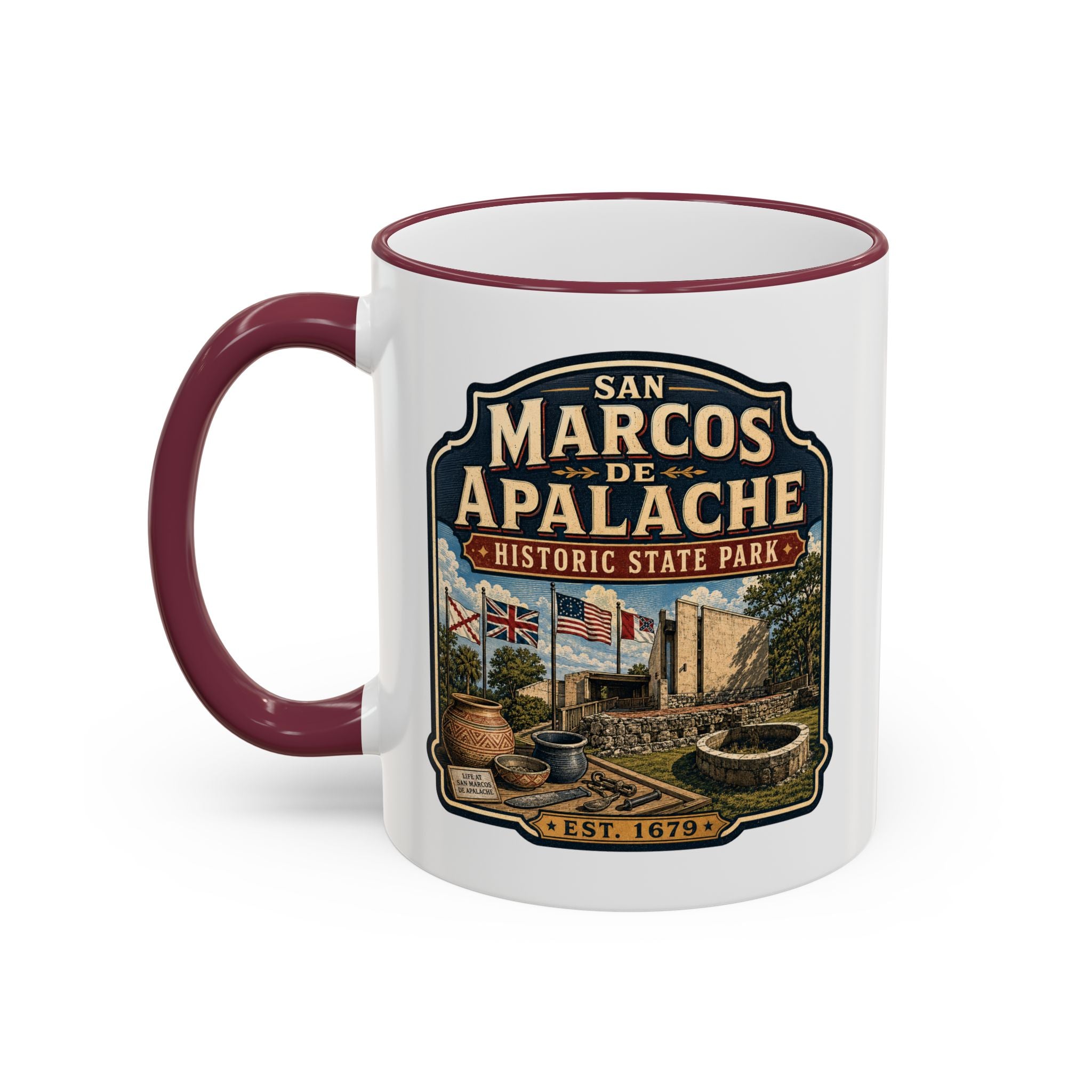 San Marcos de Apalache Accent Rim & Handle 11oz/15oz