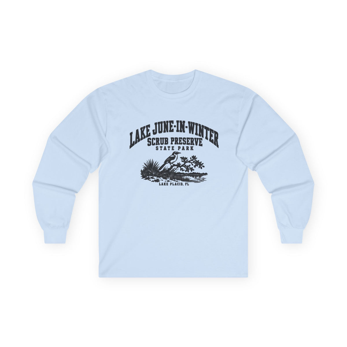 Lake June-in-Winter Scrub Preserve Emblem- Long Sleeve Tee