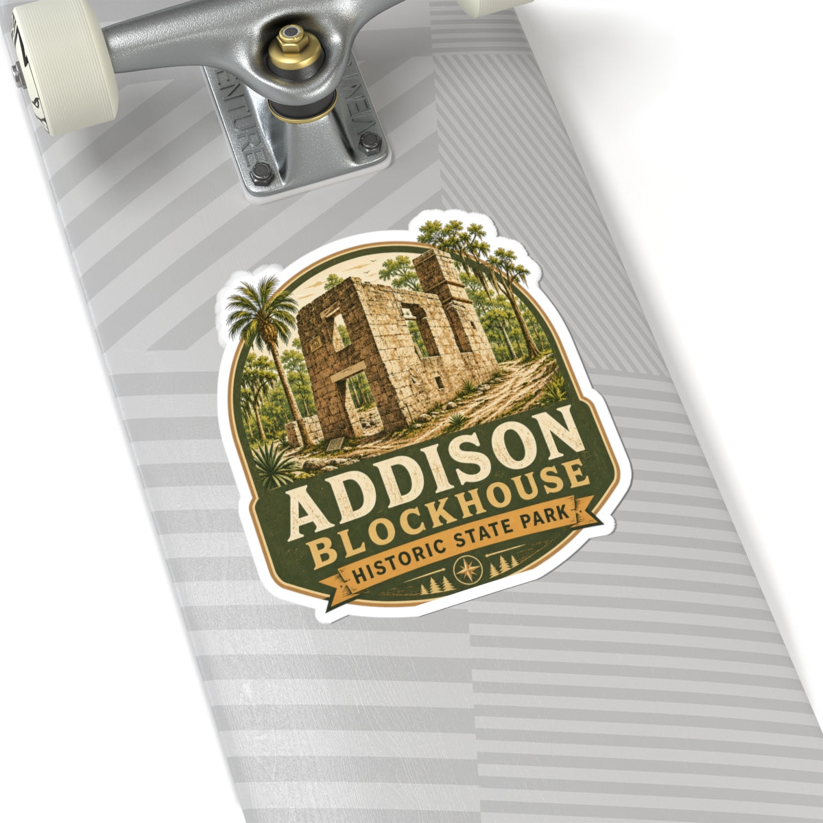 Addison Blockhouse Historic State Park Sticker — Vintage Ruins Travel Decal