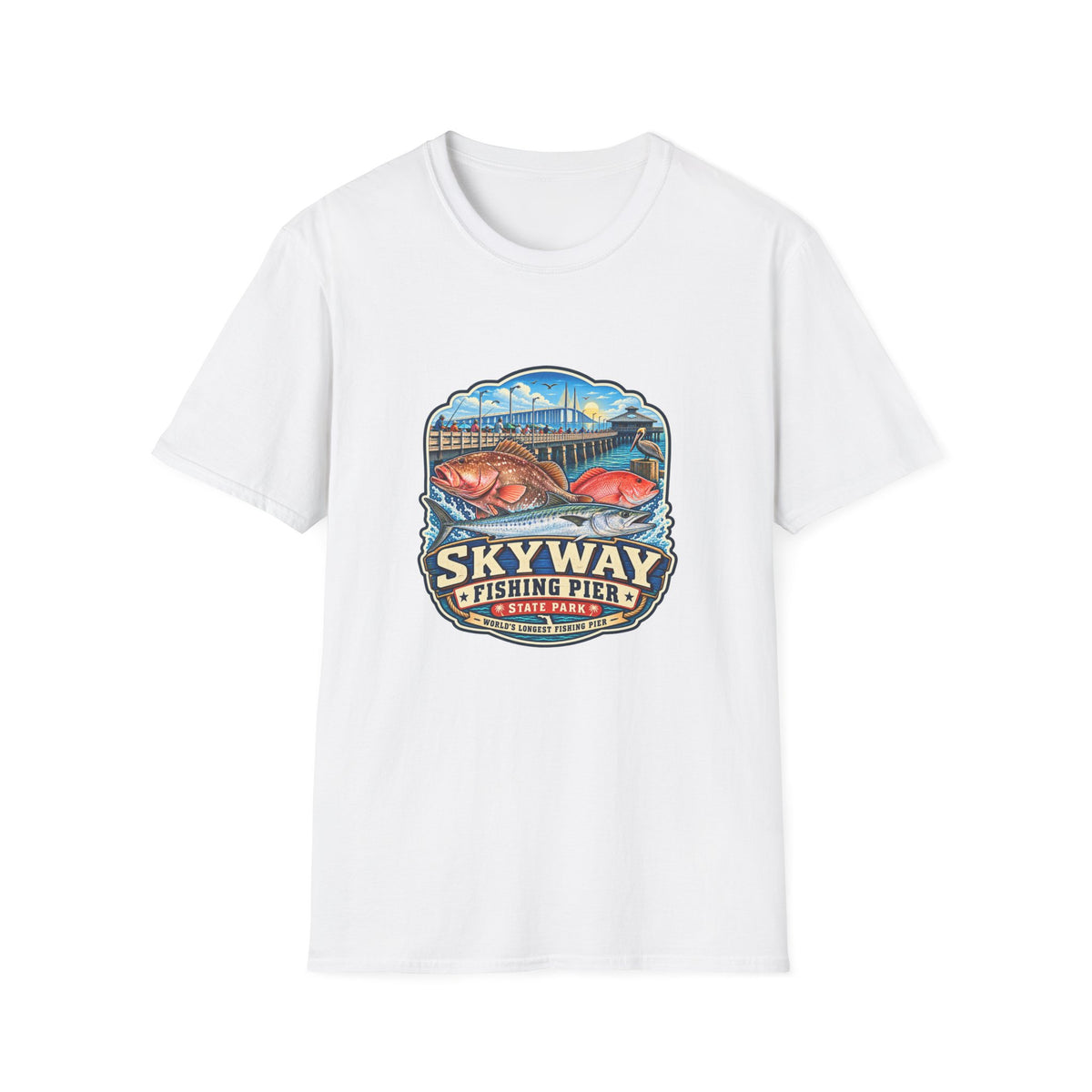 Skyway Fishing Pier — Retro Tee