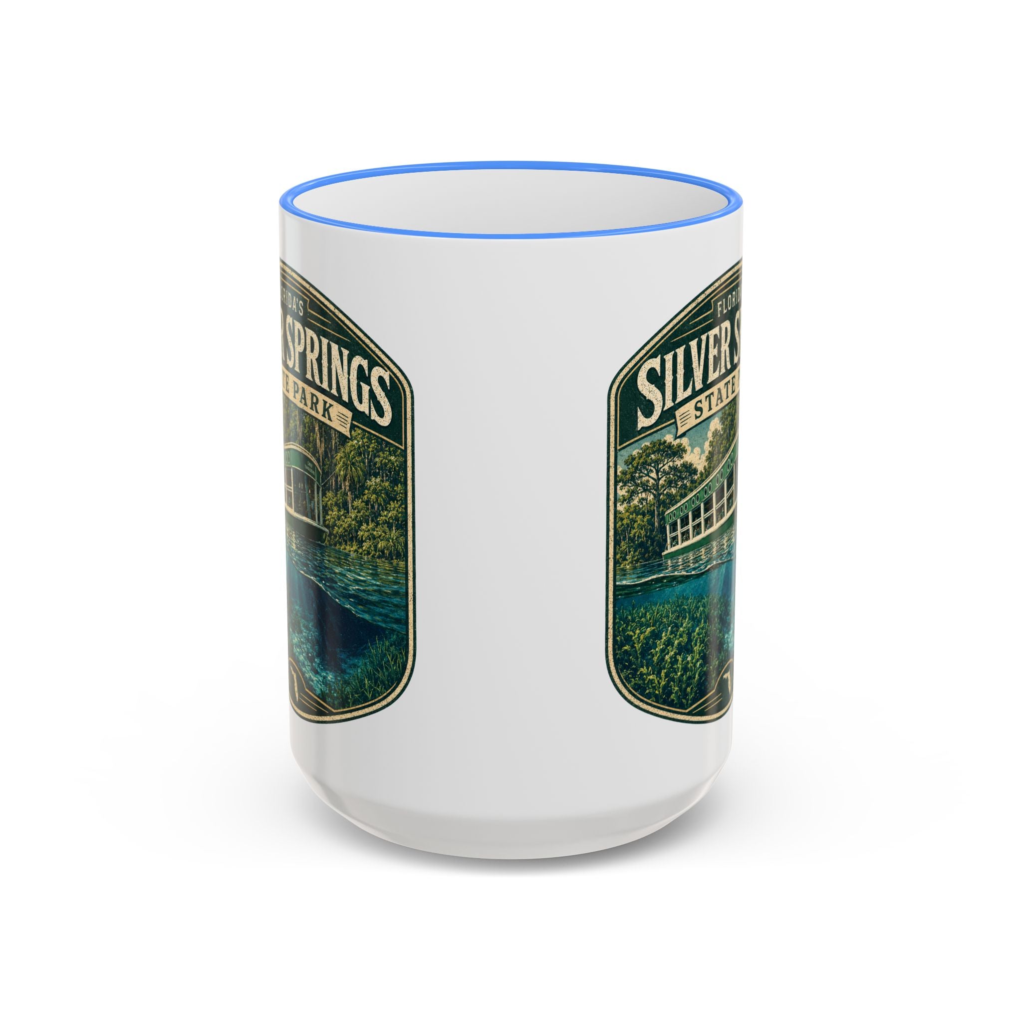 Silver Springs Vintage Mug — Accent Rim & Handle 11oz/15oz