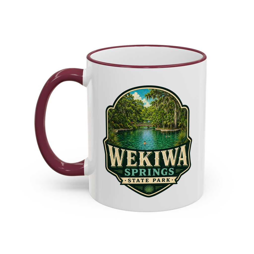 Wekiwa Springs Vintage Mug — Accent Rim & Handle 11oz/15oz