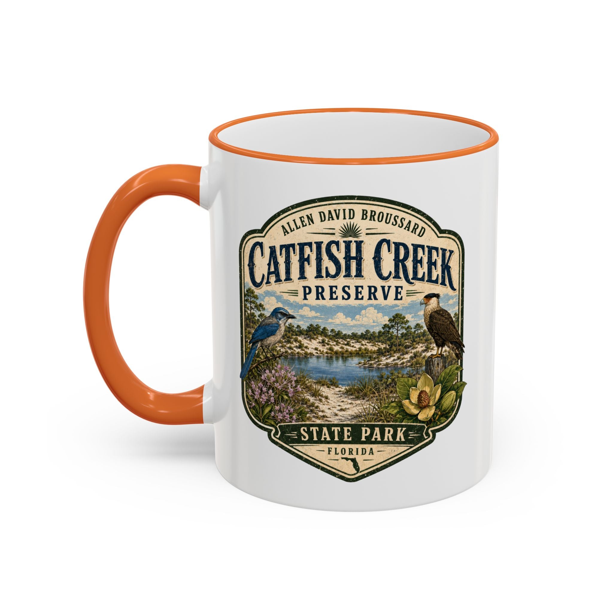 Catfish Creek Vintage Mug — Accent Rim & Handle 11oz/15oz