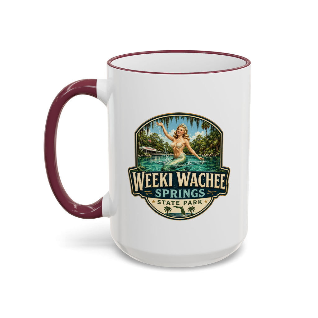 Weeki Wachee Vintage Mug — Accent Rim & Handle 11oz/15oz