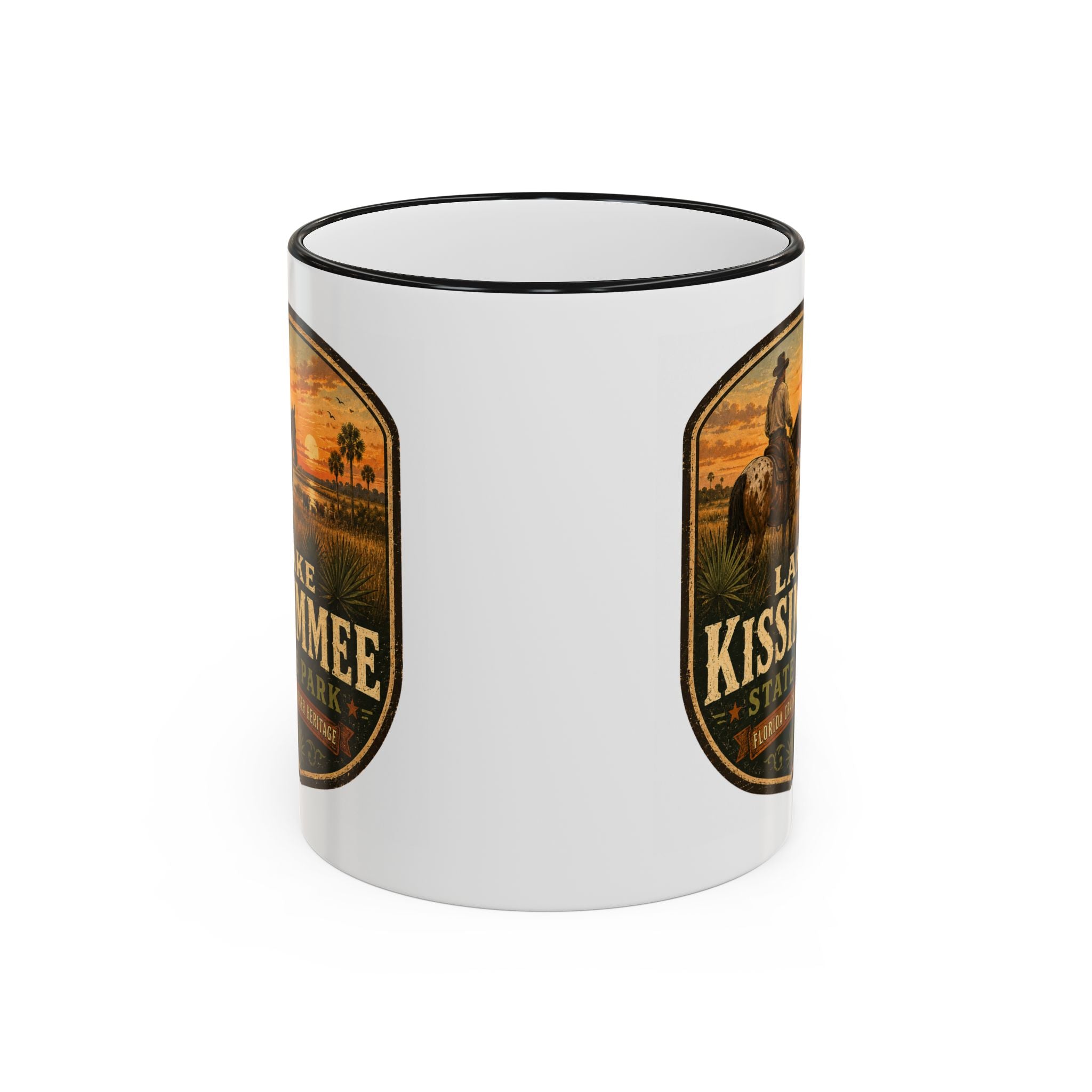 Lake Kissimmee Sunset Mug — Accent Rim & Handle 11oz/15oz