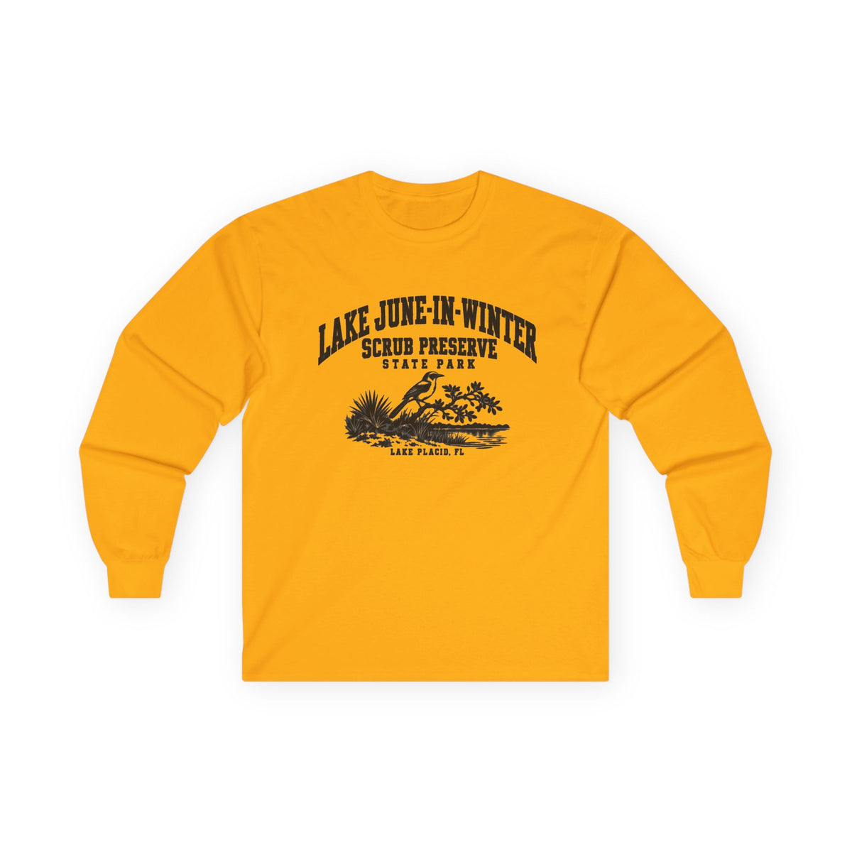 Lake June-in-Winter Scrub Preserve Emblem- Long Sleeve Tee