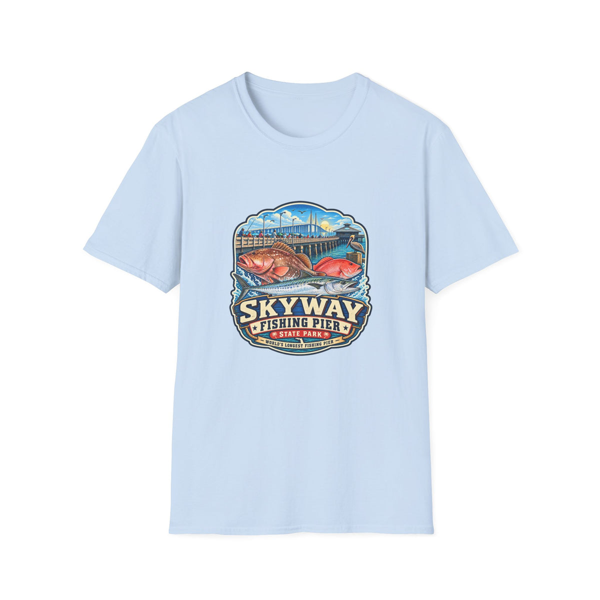 Skyway Fishing Pier — Retro Tee