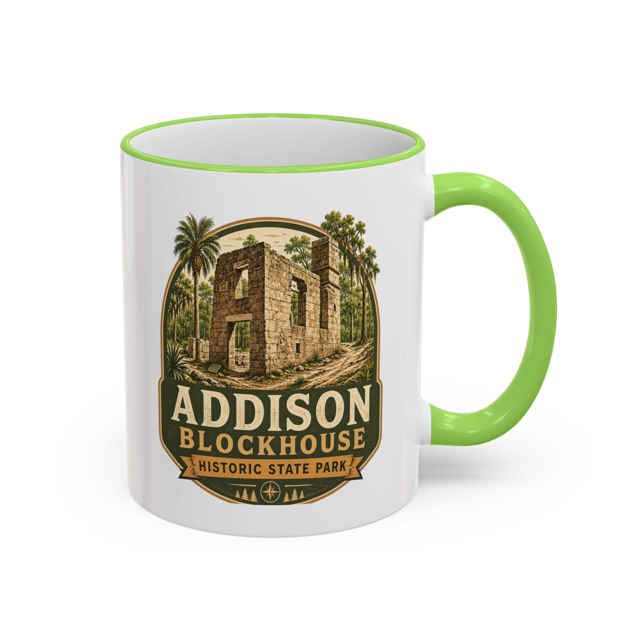 Addison Blockhouse Vintage Mug — Accent Rim & Handle 11oz/15oz