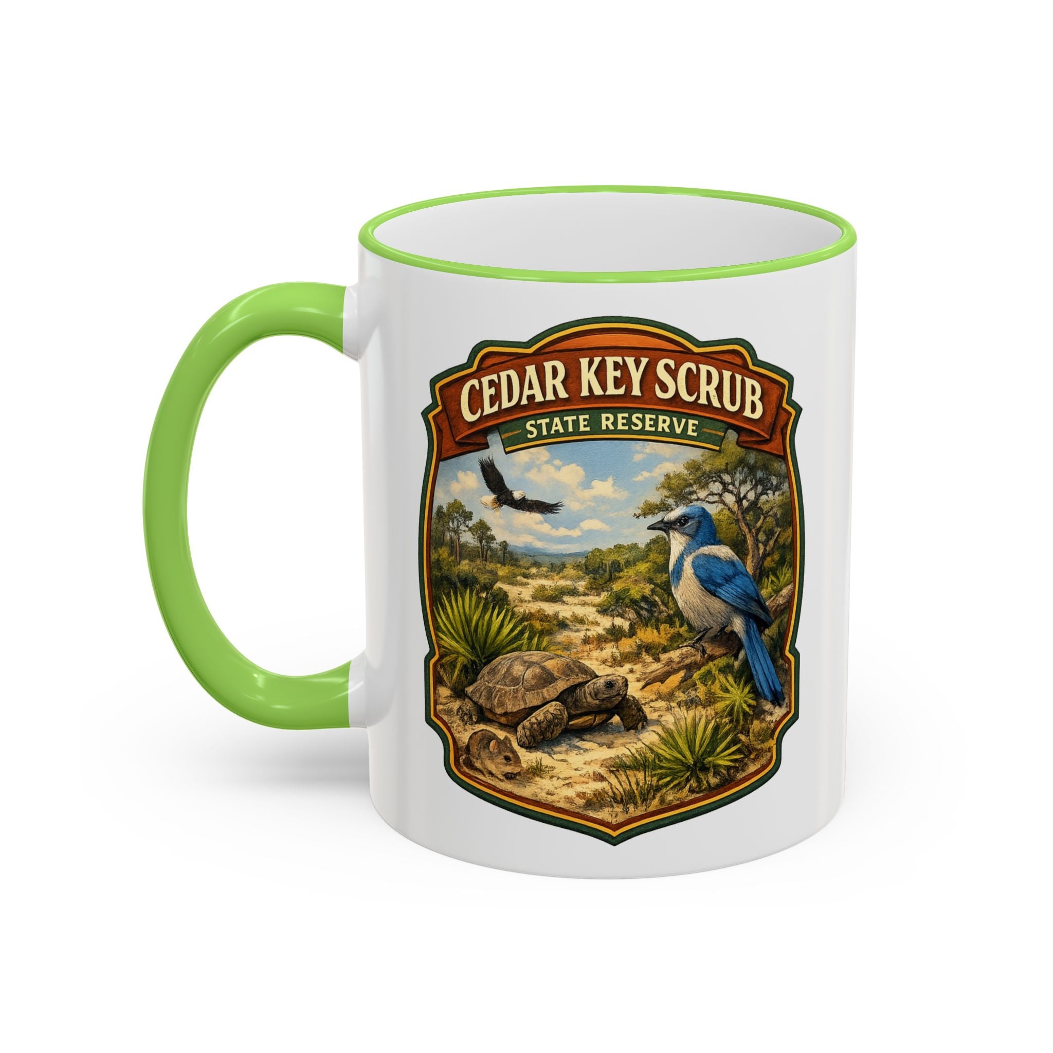 Cedar Key Scrub Accent Rim & Handle 11oz/15oz