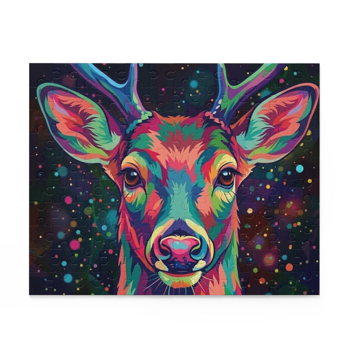 Rainbow White-Tailed Deer Jigsaw Puzzle (120/252/500 pcs)