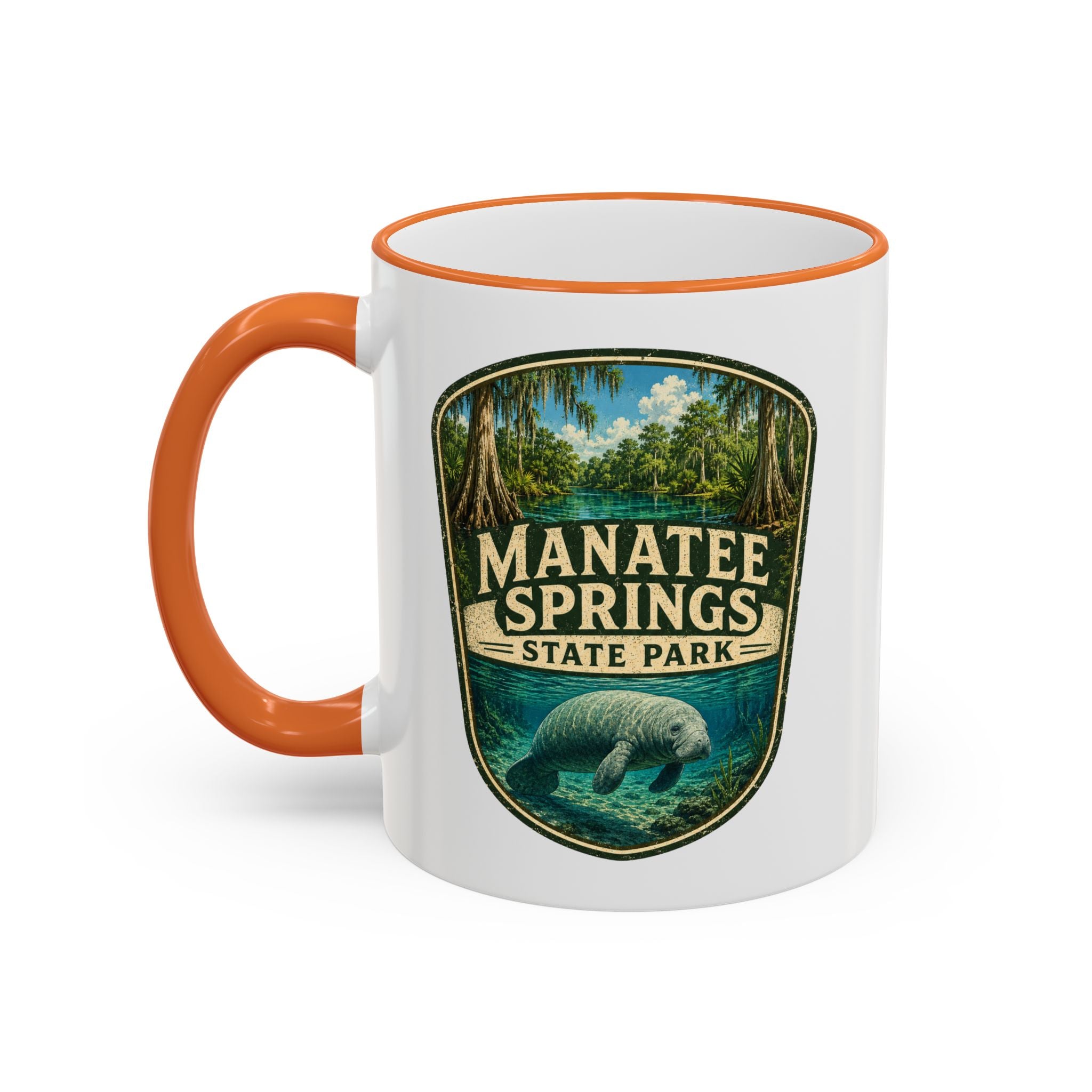 Manatee Springs Manatee Mug — Accent Rim & Handle 11oz/15oz