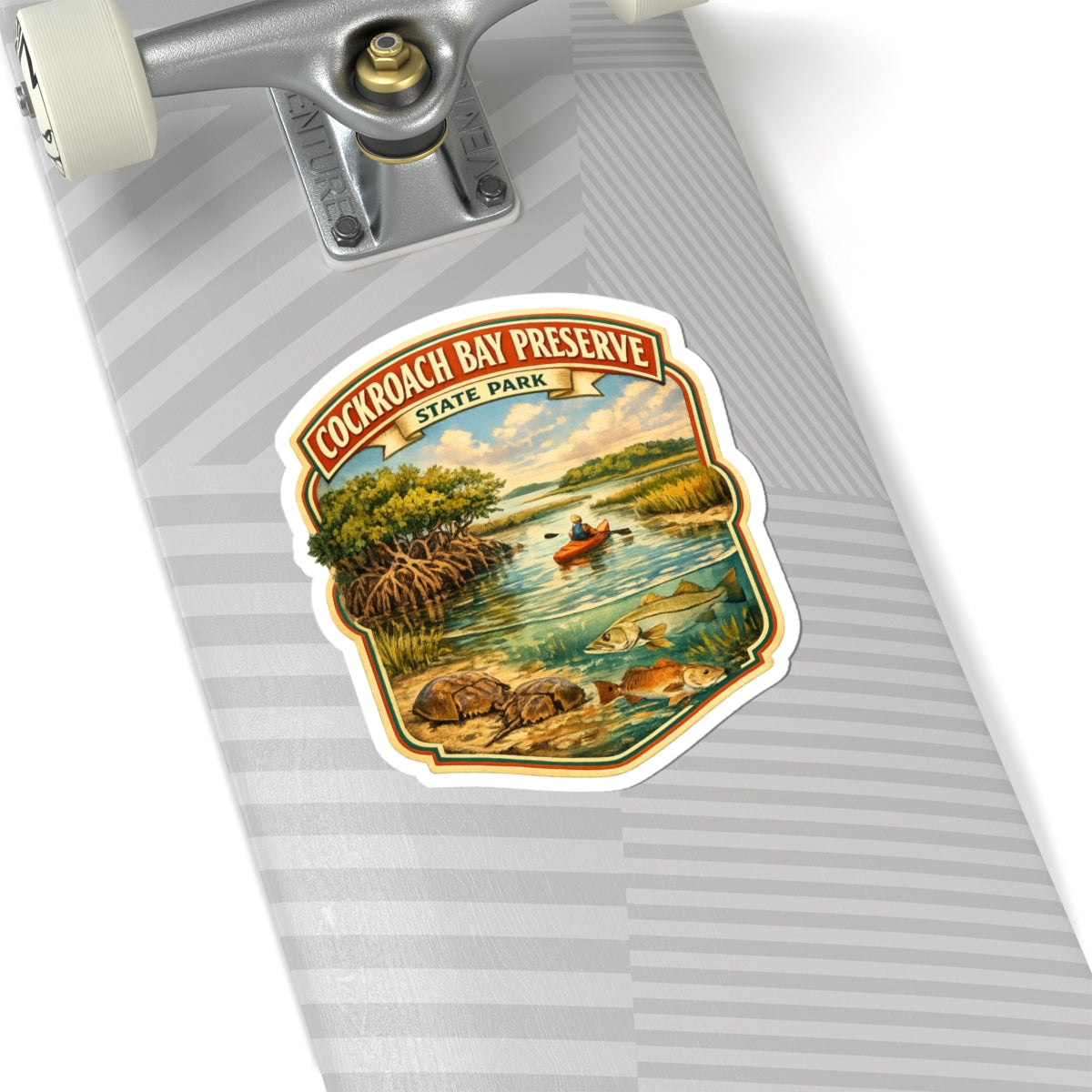 Cockroach Bay Preserve Sticker — Vintage State Park Kayak & Wildlife Decal