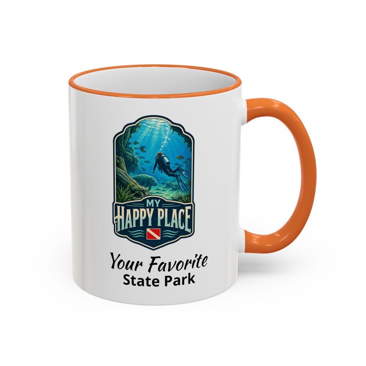 CUSTOMIZABLE Scuba Springs Accent Rim & Handle 11oz/15oz