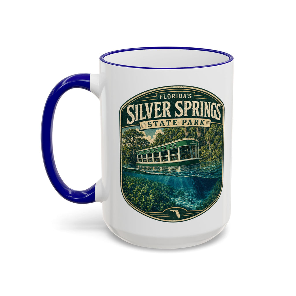 Silver Springs Vintage Mug — Accent Rim & Handle 11oz/15oz