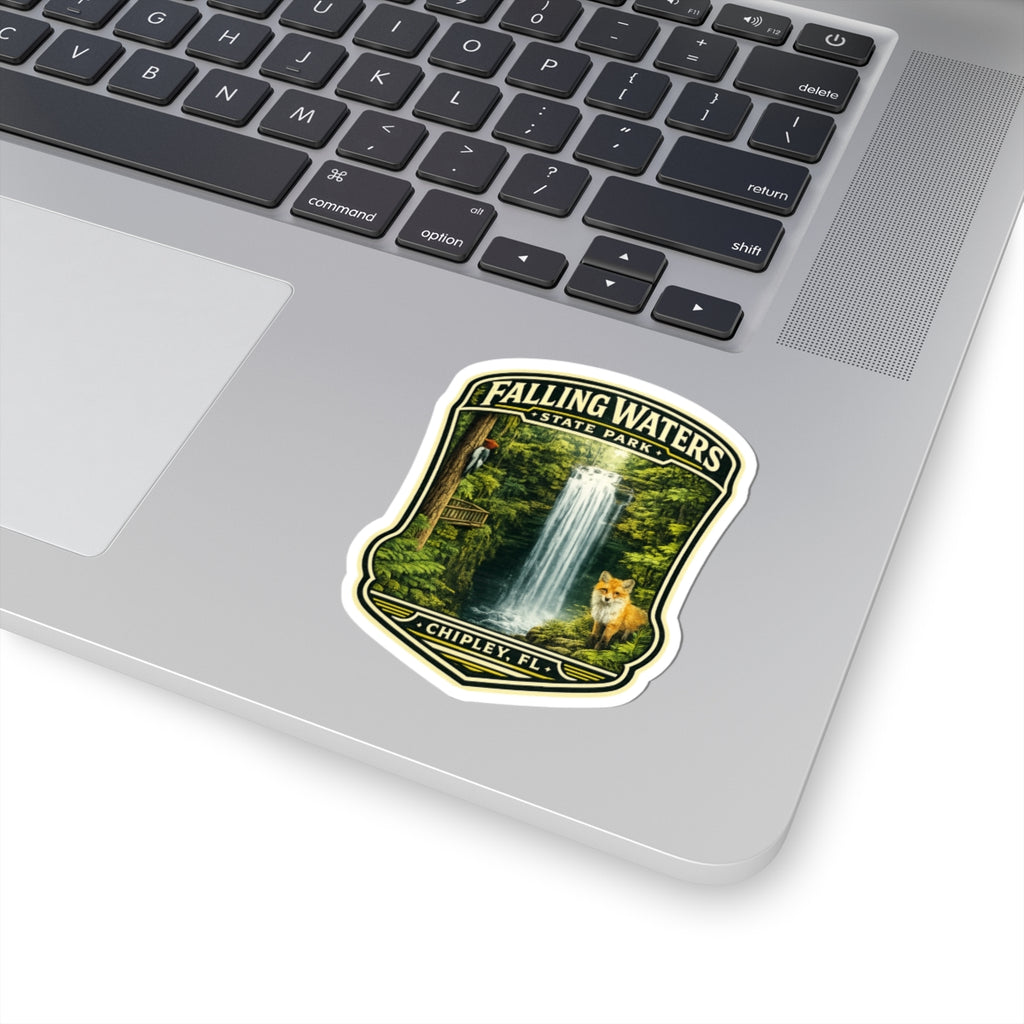 Falling Waters State Park Sticker — Chipley FL Waterfall & Fox Nature Decal